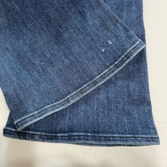 7 For All Mankind HIGHWAIST SLIM KICK Jeans Women’s 27 Medium Wash Stretch Denim - Picture 6 of 11